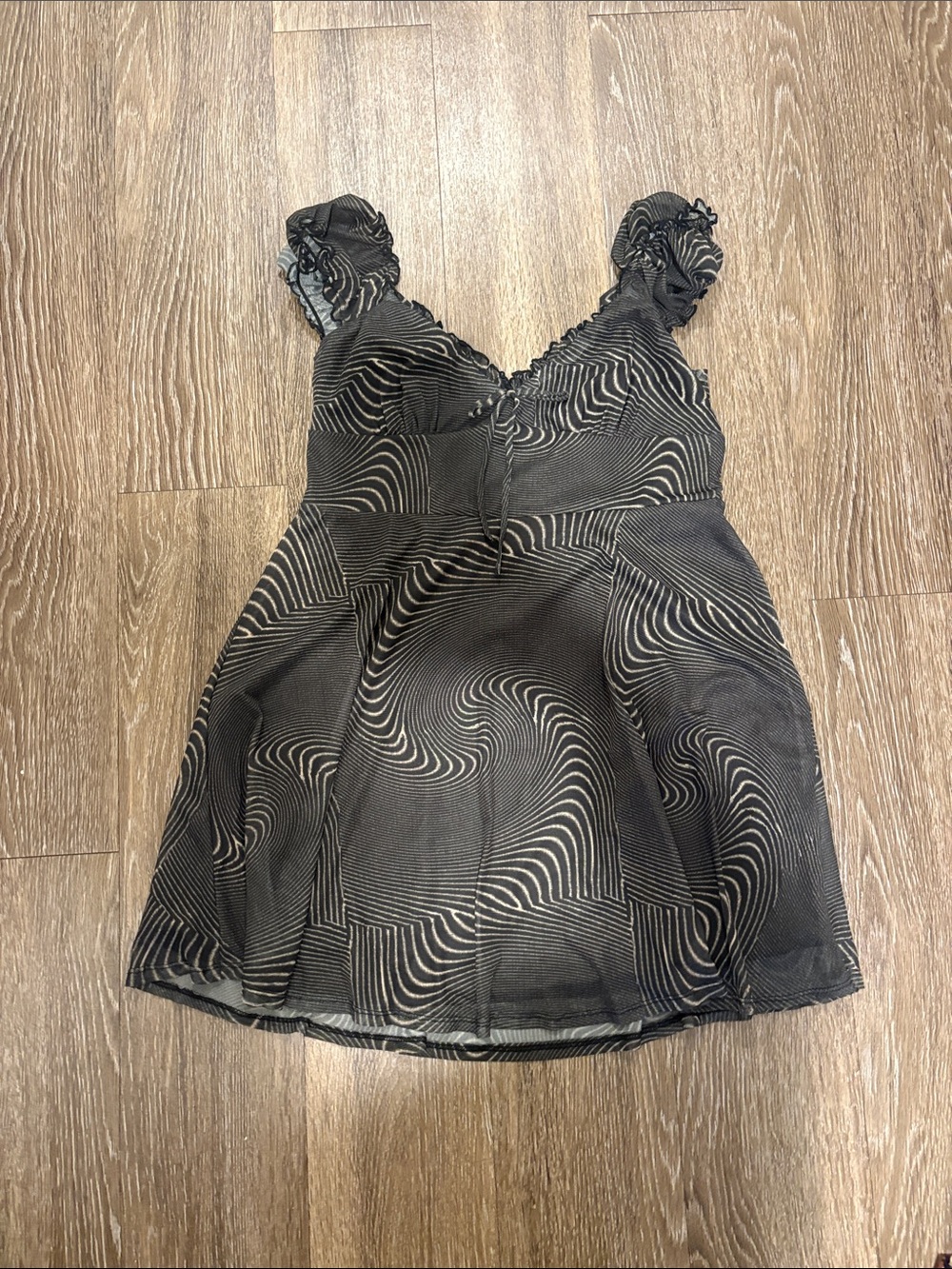 Urban Outfitters Black & White Swirl Mini Dress
